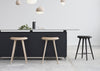 High Stool 74cm / Dark Stained Beech