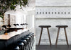 High Stool 74cm / Dark Stained Beech