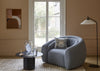 Flora Loveseat Daino Leather Elephant