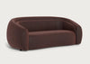 Flora 3 Seater Sofa Daino Leather Elephant