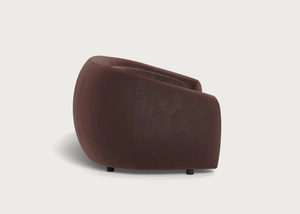 Flora 3 Seater Sofa Daino Leather Elephant