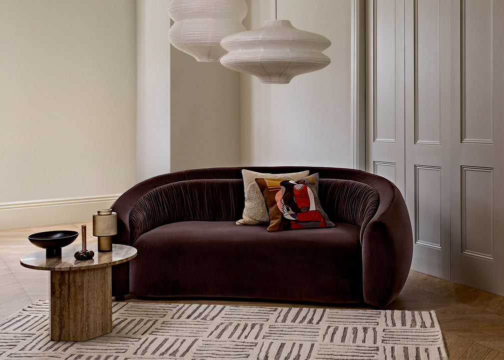 Flora 4 Seater Sofa Daino Leather Elephant