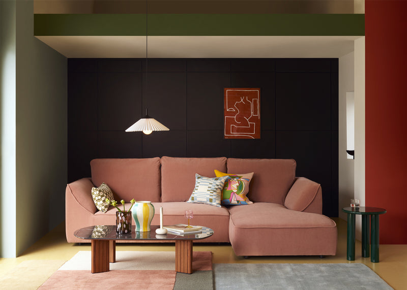 Morven Right Hand Facing Large Corner Sofa Boucle Fern