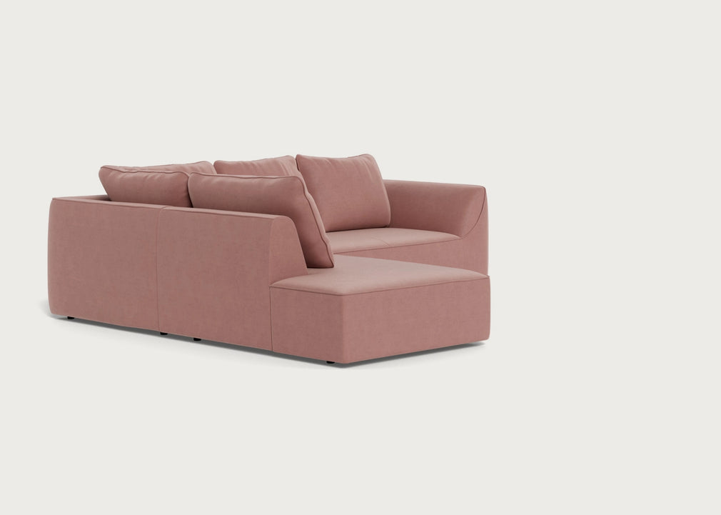 Morven Left Hand Facing Large Corner Sofa Loop Twill Fossil