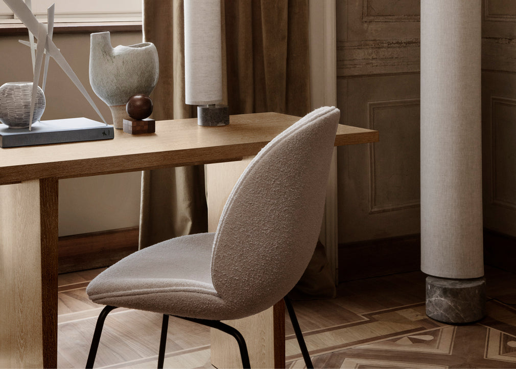 Beetle Dining Chair Black Matt / Dedar Karakorum 004