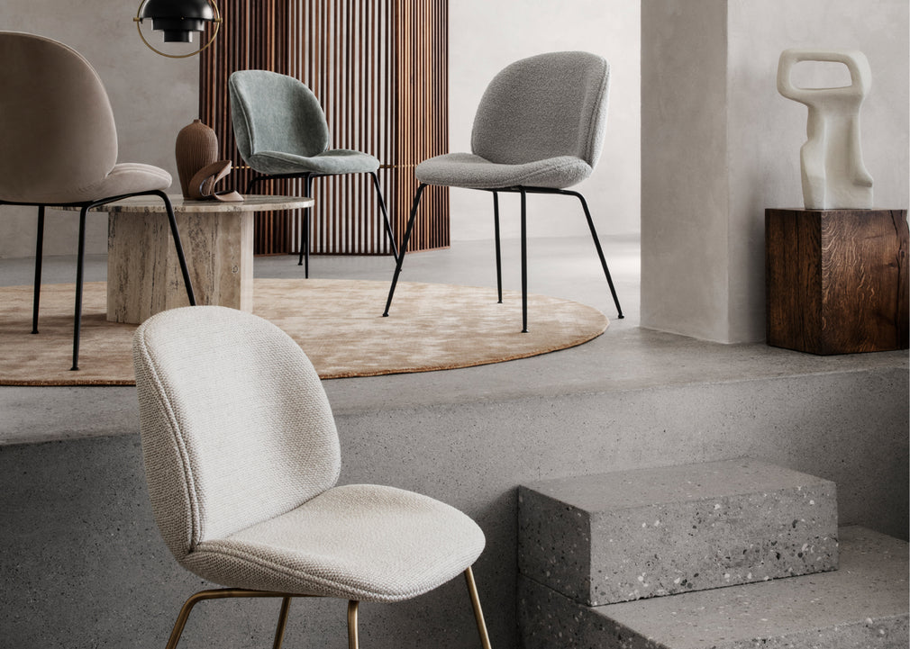 Beetle Dining Chair Black Matt / Dedar Karakorum 004