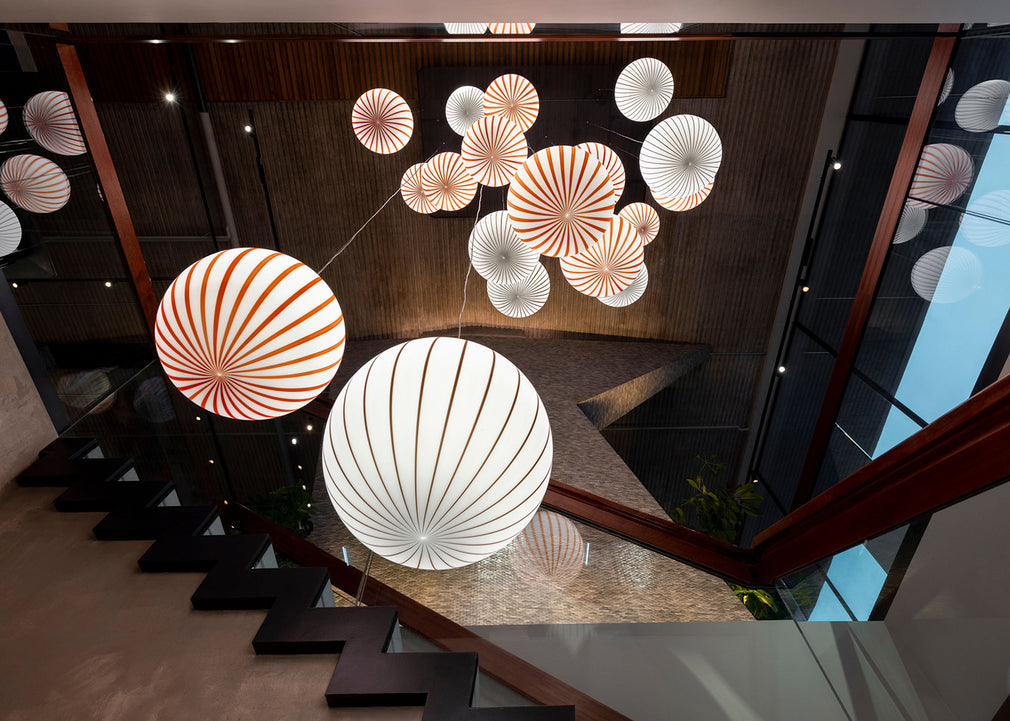 Filigrana Pendant Light White-Black / S2 Cylinder