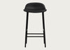 Form Barstool with Leather Seat Ultra Leather 41574 / Black Oak