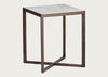 Krusin Side Table Arabescato & Walnut Stained Oak