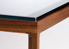 Krusin Side Table Arabescato & Walnut Stained Oak