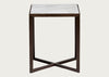 Krusin Side Table Arabescato & Walnut Stained Oak