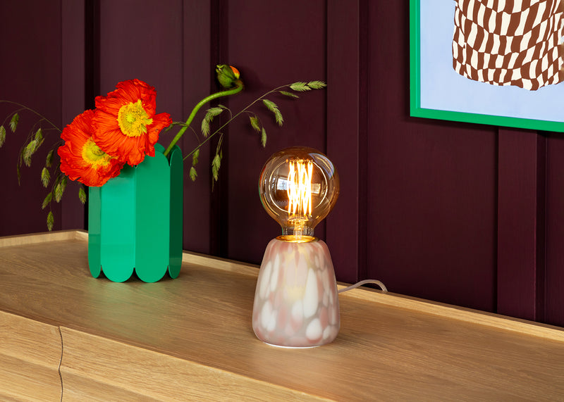 Confetti Glass Table Lamp Turquoise
