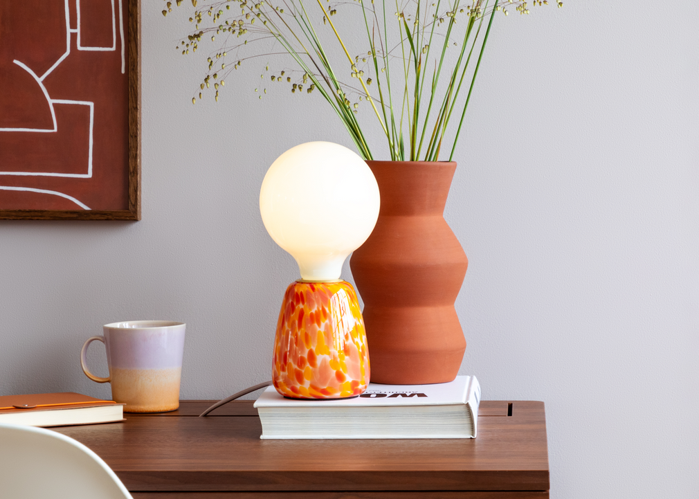 Confetti Glass Table Lamp Turquoise