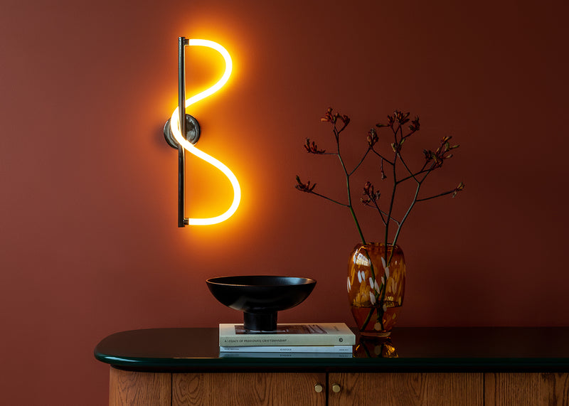 Wave LED Wall Light Satin Gold
