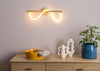 Wave LED Wall Light Satin Gold
