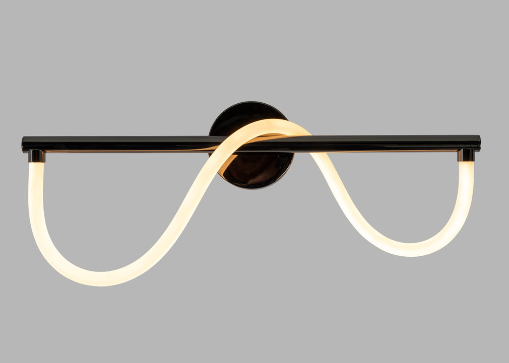 Wave LED Wall Light Satin Gold