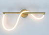 Wave LED Wall Light Satin Gold