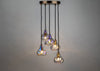 Bolha Chandelier 5 Pendant Light Petrol & Bronze