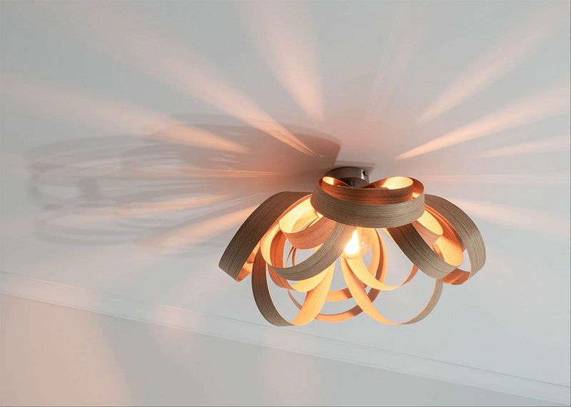 Skipper Flush Ceiling Light Oak