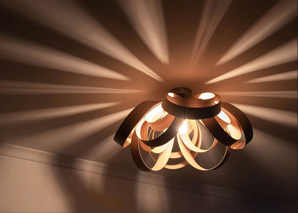 Skipper Flush Ceiling Light Oak