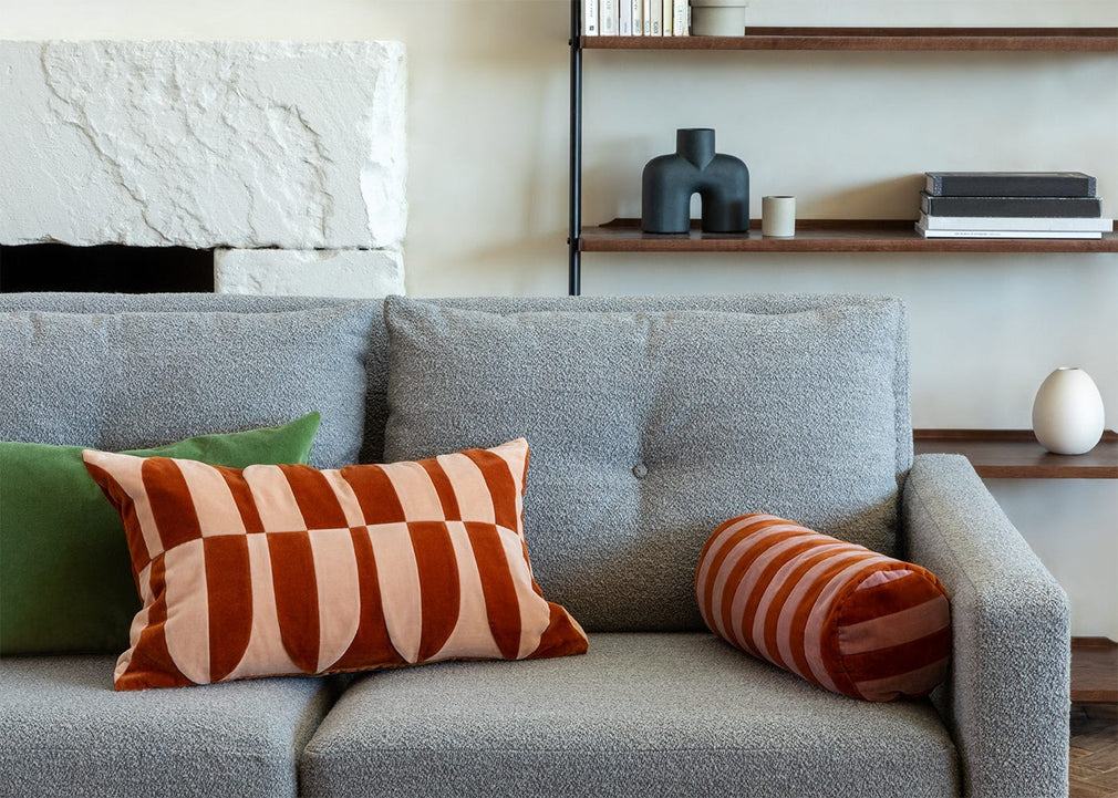 Christina Lundsteen Bolster Cushion 40cm Petrol