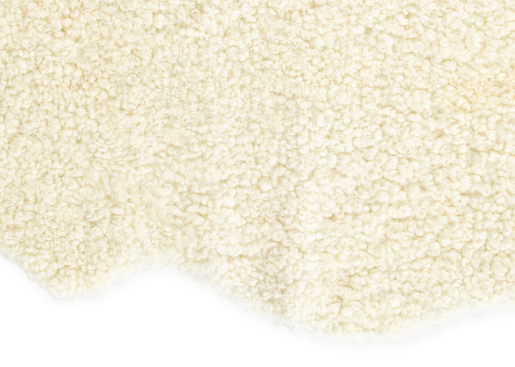 New Zealand Curly Sheepskin 90 x 60cm Ivory