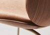 Beetle Dining Chair with Front Upholstery Soft Leather Gray