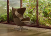 Egg Chair Grace Leather Walnut