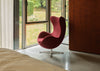 Egg Chair Grace Leather Walnut