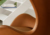Egg Chair Grace Leather Walnut