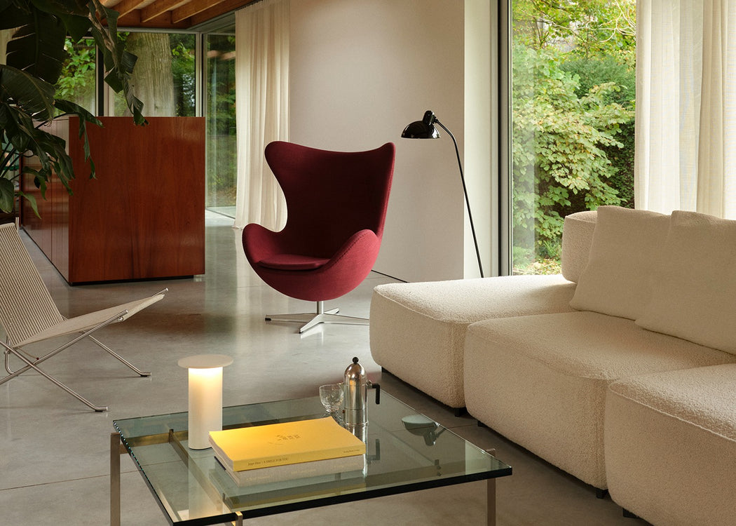 Egg Chair Grace Leather Walnut