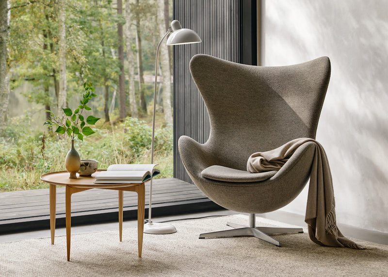 Egg Chair Grace Leather Walnut