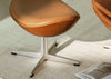 Egg Footstool Grace Leather Walnut