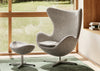 Egg Footstool Grace Leather Walnut