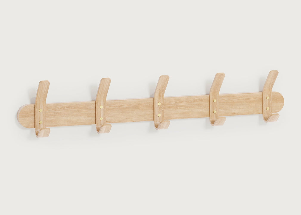 Left Hook Natural Oak 3 Hooks / Natural Oak