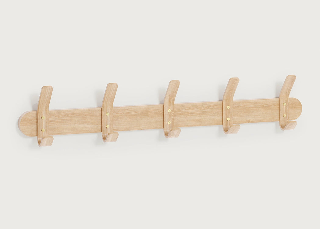 Left Hook Natural Oak 3 Hooks / Natural Oak