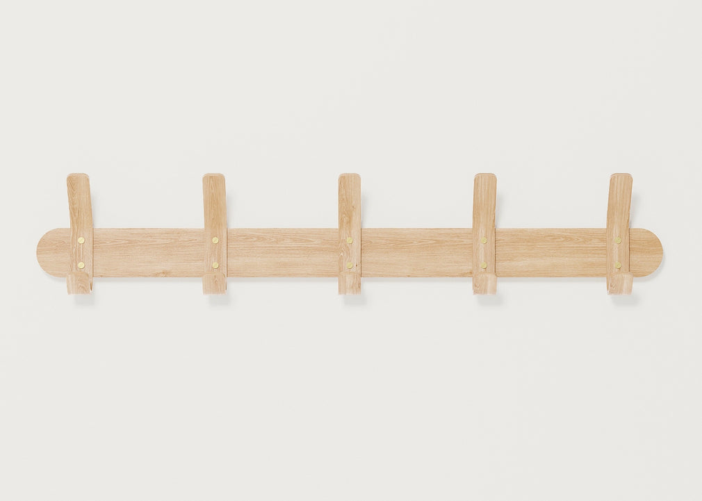 Left Hook Natural Oak 3 Hooks / Natural Oak