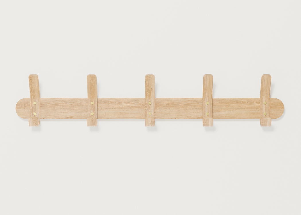 Left Hook Natural Oak 3 Hooks / Natural Oak
