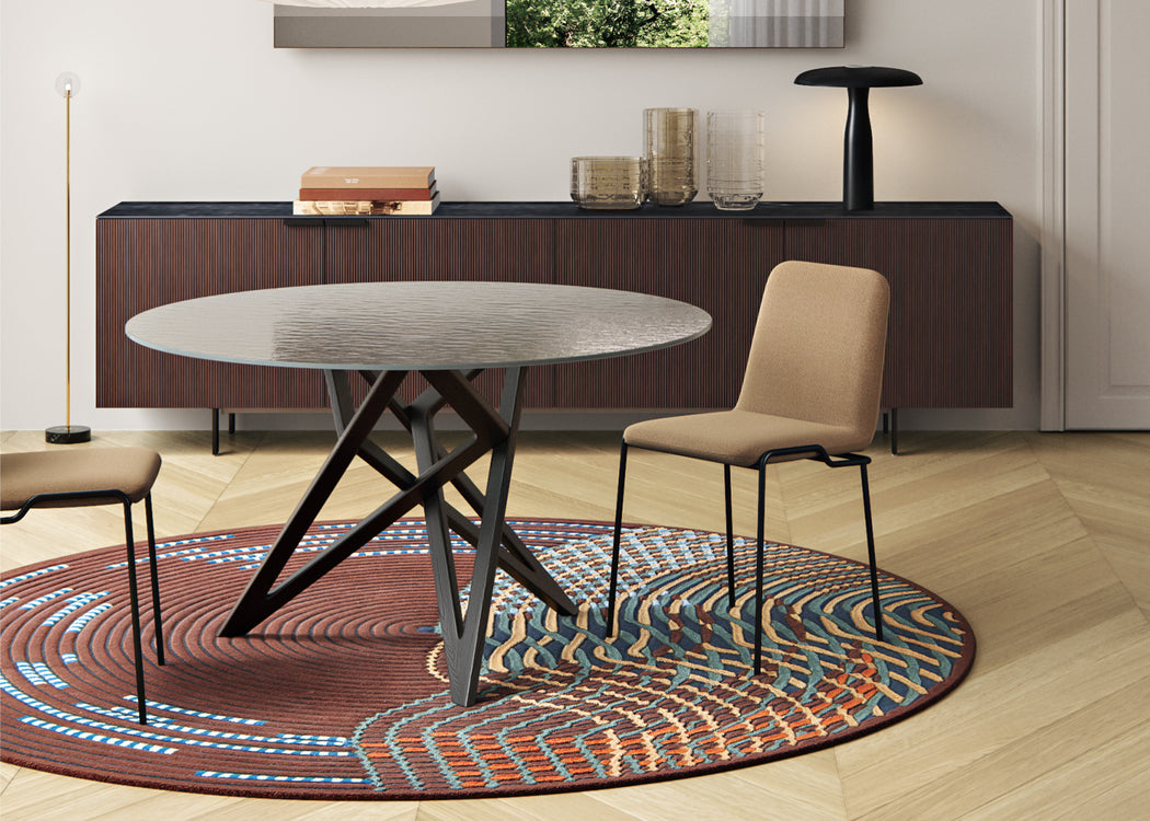 Ennea Round Dining Table Carrara Marble