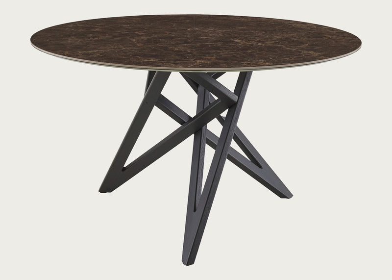 Ennea Round Dining Table Carrara Marble