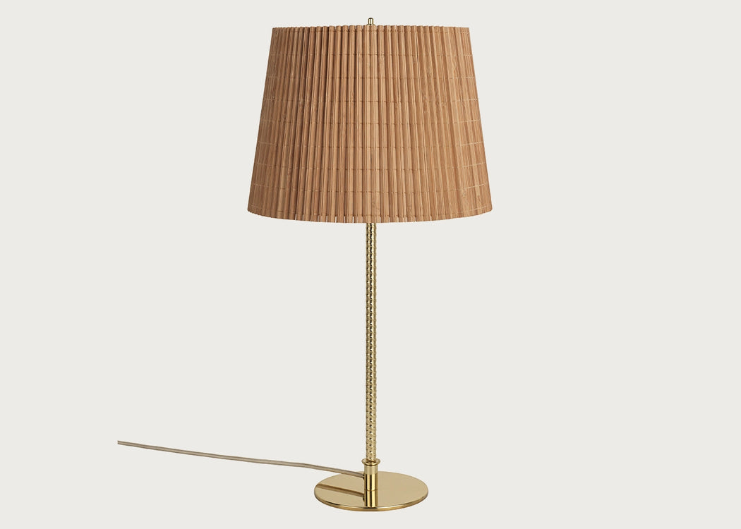 9205 Table Lamp Brass & Canvas