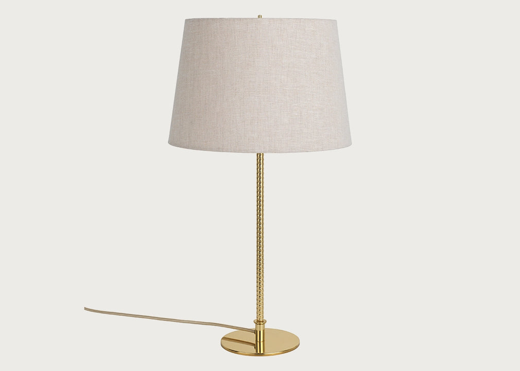 9205 Table Lamp Brass & Canvas