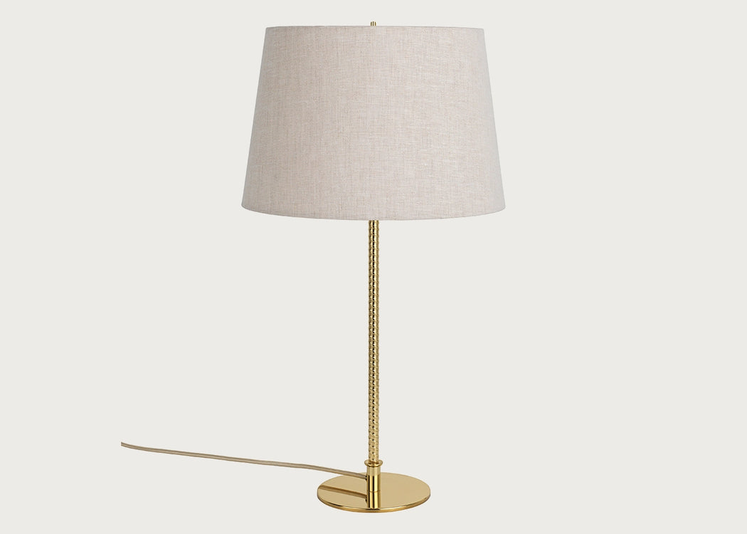 9205 Table Lamp Brass & Canvas