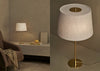9205 Table Lamp Brass & Canvas