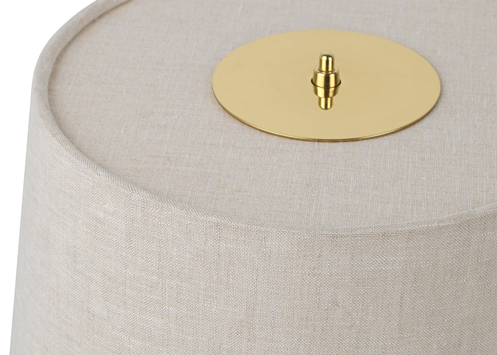 9205 Table Lamp Brass & Canvas