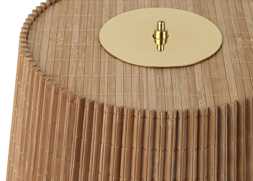 9205 Table Lamp Brass & Canvas