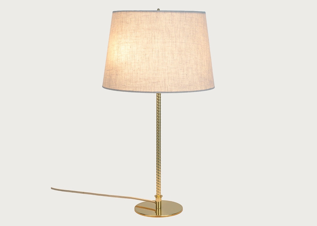 9205 Table Lamp Brass & Canvas