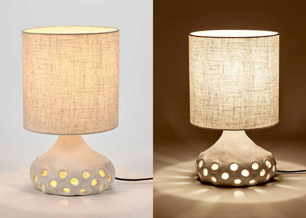 Oya Table Lamp Brown Cord Shade