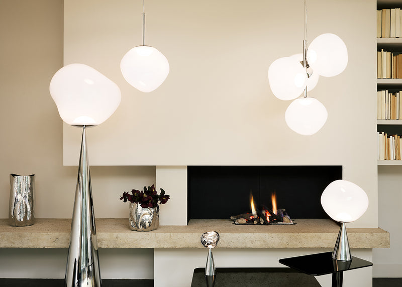 Melt LED Cone Fat Table Lamp Smoke