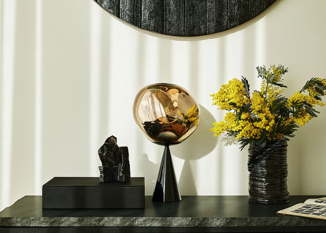 Melt LED Cone Fat Table Lamp Smoke